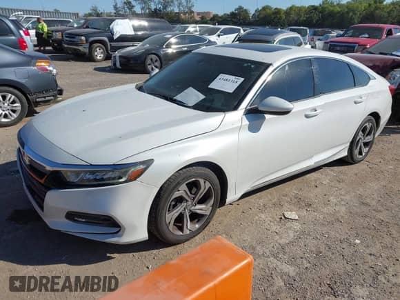 2018 Honda Accord EX z VIN 1HGCV1F46JA013542, wystawiony jako IAAI lot #43481318 z przebiegiem 91 245 mil mil oraz . Historia ofert i sprzedaży dostępna na DreamBid. Obrazek 2.