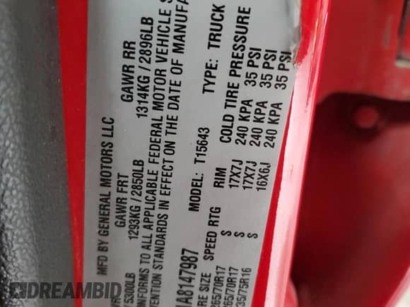 2010 Chevrolet Colorado 2LT with VIN 1GCJTDDE1A8147987, listed as a Copart auction lot 58729595 with 141,305 mi miles and Salvage title. Bid and sale history available at DreamBid. Image 12.