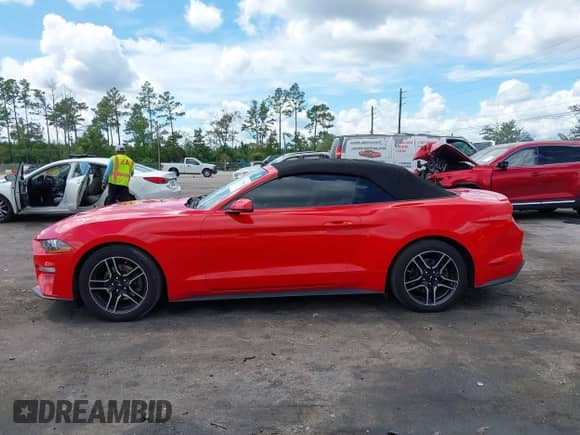2018 Ford Mustang EcoBoost Premium with VIN 1FATP8UH3J5142795, listed as a IAAI auction lot 43218380 with 114,099 mi miles and . Bid and sale history available at DreamBid. Image 14.