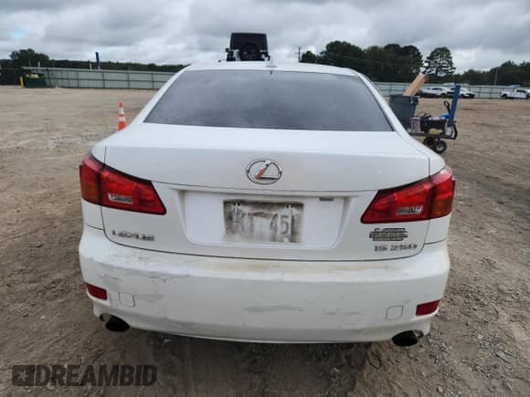 2008 Lexus IS 250 with VIN JTHBK262285070295, listed as a Copart auction lot 82264475 with 259,169 mi miles and Clean title. Bid and sale history available at DreamBid. Image 6.
