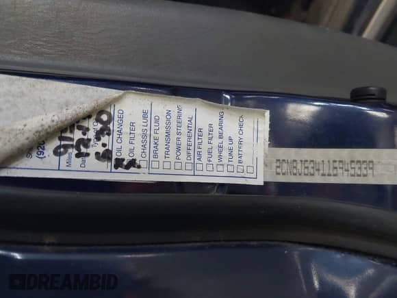 2001 Chevrolet Tracker LT with VIN 2CNBJ634116945339, listed as a IAAI auction lot 42028762 with 103,032 mi miles and . Bid and sale history available at DreamBid. Image 9.