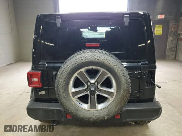 2021 Jeep Wrangler Unlimited Sahara with VIN 1C4HJXEG5MW572599, listed as a Copart auction lot 50616755 with 68,375 mi miles and Salvage title. Bid and sale history available at DreamBid. Image 6.