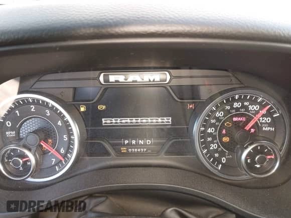 2022 Ram 1500 Big Horn with VIN 1C6SRFBTXNN392057, listed as a IAAI auction lot 43468280 with 38,437 mi miles and . Bid and sale history available at DreamBid. Image 7.