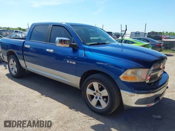 2009 Dodge 1500 SLT with VIN 1D3HB13PX9S703724, listed as a IAAI auction lot 42689780 with 140,605 mi miles and . Bid and sale history available at DreamBid. Image 1.