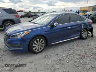 2015 Hyundai Sonata Limited with VIN 5NPE34AF8FH066024, listed as a Copart auction lot 71424495 with 125,252 mi miles and Salvage title. Bid and sale history available at DreamBid. Image 1.