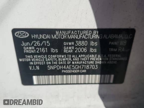 2016 Hyundai Elantra SE с VIN 5NPDH4AE5GH718703, выставлен на аукционе Copart как лот 87189315 с пробегом 78 559 миль миль и Списание • Salvage title. История ставок и продаж доступна на DreamBid. Изображение 12.