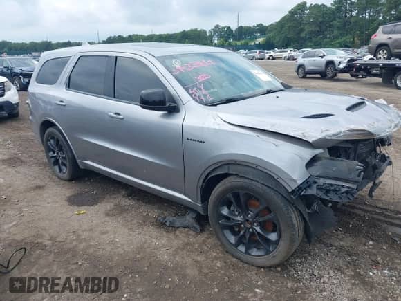 2021 Dodge Durango R/T with VIN 1C4SDJCT6MC573840, listed as a IAAI auction lot 39933811 with 28,156 mi miles and . Bid and sale history available at DreamBid. Image 1.