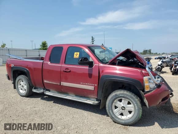 2007 Chevrolet Silverado 1500 LTZ with VIN 1GCEK19007Z534002, listed as a Copart auction lot 68506765 with Not provided miles and Salvage title. Bid and sale history available at DreamBid. Image 4.