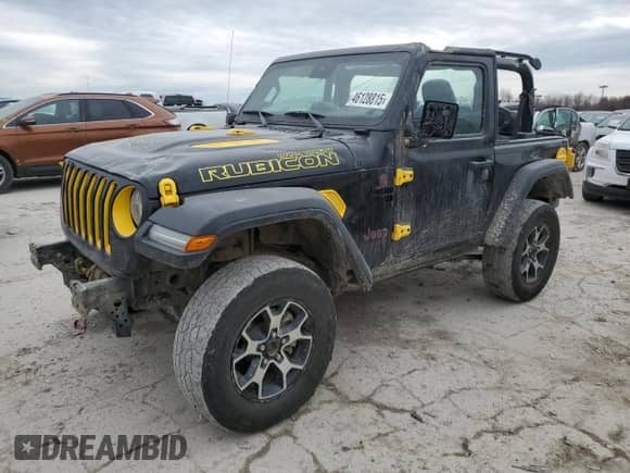 2020 Jeep Wrangler Rubicon with VIN 1C4HJXCG6LW240110, listed as a Copart auction lot 46128815 with 40,715 mi miles and Salvage title. Bid and sale history available at DreamBid. Image 1.
