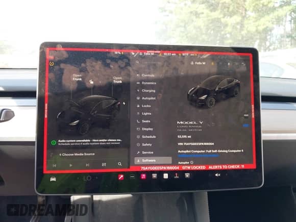 2023 Tesla Model Y Long Range с VIN 7SAYGDEE5PA166004, выставлен на аукционе IAAI как лот 42870171 с пробегом 53 515 миль миль и . История ставок и продаж доступна на DreamBid. Изображение 17.