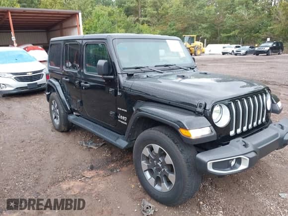 2022 Jeep Wrangler Unlimited Sahara with VIN 1C4HJXEGXNW267813, listed as a IAAI auction lot 40331024 with 30,905 mi miles and . Bid and sale history available at DreamBid. Image 1.