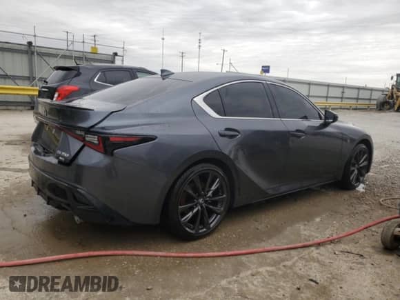 2024 Lexus IS 350 F Sport z VIN JTHBZ1E21R5037376, wystawiony jako Copart lot #46793895 z przebiegiem Nie podano mil oraz Nie do naprawy • Non repairable. Historia ofert i sprzedaży dostępna na DreamBid. Obrazek 3.