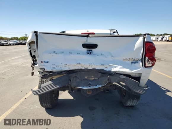 2008 Dodge 2500 SLT with VIN 3D7KS28A28G195768, listed as a Copart auction lot 68337115 with Not provided miles and Salvage title. Bid and sale history available at DreamBid. Image 6.