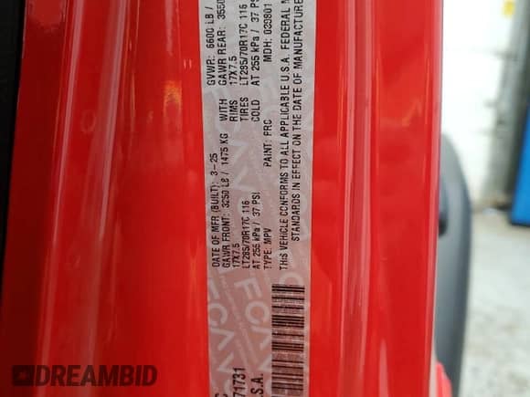 2025 Jeep Wrangler Rubicon с VIN 1C4RJXR63SW571731, выставлен на аукционе Copart как лот 68278855 с пробегом 5 466 миль миль и Чистый • Clean title. История ставок и продаж доступна на DreamBid. Изображение 13.