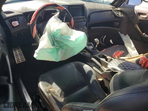 2015 Hyundai Genesis Coupe R-Spec with VIN KMHHU6KJ5FU122785, listed as a Copart auction lot 77006244 with Not provided miles and Salvage title. Bid and sale history available at DreamBid. Image 8.