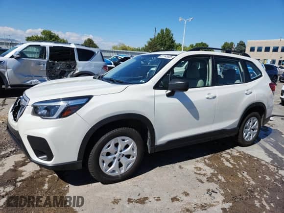 2021 Subaru Forester with VIN JF2SKADC8MH573136, listed as a Copart auction lot 81145855 with 27,840 mi miles and Salvage title. Bid and sale history available at DreamBid. Image 1.