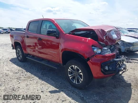 2021 Chevrolet Colorado 4WD Z71 z VIN 1GCGTDEN4M1197644, wystawiony jako IAAI lot #42206486 z przebiegiem 38 107 mil mil oraz . Historia ofert i sprzedaży dostępna na DreamBid. Obrazek 1.