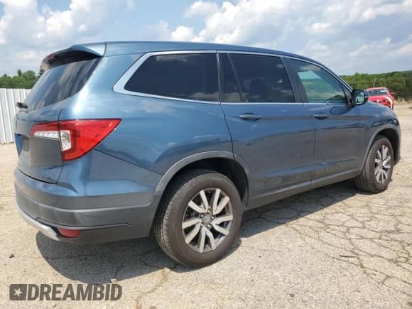 2021 Honda Pilot EX with VIN 5FNYF5H35MB014240, listed as a Copart auction lot 63614555 with 122,078 mi miles and Salvage title. Bid and sale history available at DreamBid. Image 3.