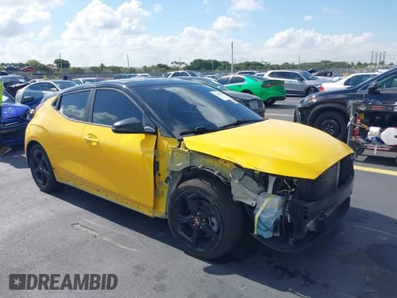 2019 Hyundai Veloster Turbo R-Spec z VIN KMHTH6AB8KU005978, wystawiony jako IAAI lot #42300630 z przebiegiem 55 273 mil mil oraz . Historia ofert i sprzedaży dostępna na DreamBid. Obrazek 1.