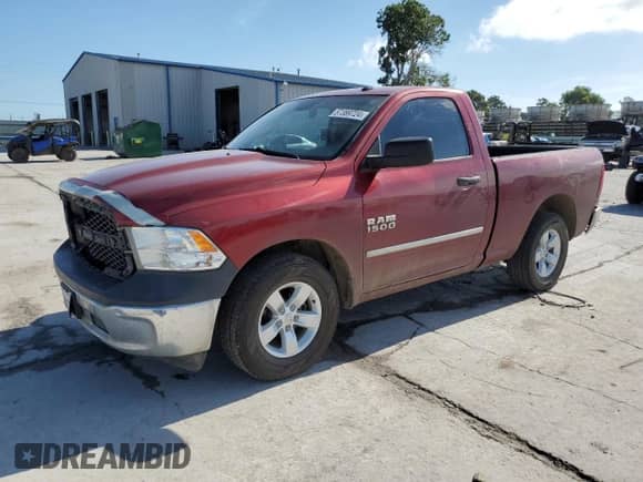 2013 Ram 1500 Tradesman with VIN 3C6JR6AP5DG505887, listed as a Copart auction lot 57389724 with 169,083 mi miles and Salvage title. Bid and sale history available at DreamBid. Image 1.