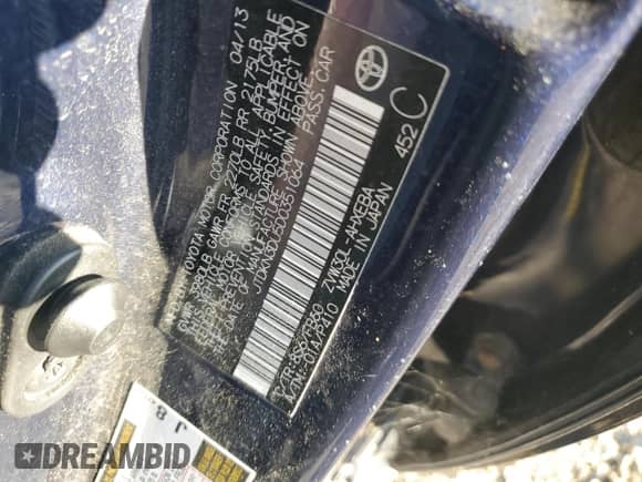 2013 Toyota Prius One с VIN JTDKN3DU5D0351064, выставлен на аукционе Copart как лот 87414125 с пробегом 216 512 миль миль и Чистый • Clean title. История ставок и продаж доступна на DreamBid. Изображение 12.