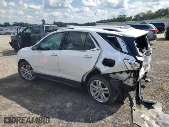 2020 Chevrolet Equinox Premier с VIN 3GNAXYEXXLS610674, выставлен на аукционе Copart как лот 71266215 с пробегом 90 896 миль миль и На запчасти • Non repairable. История ставок и продаж доступна на DreamBid. Изображение 2.