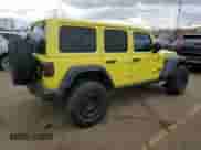 2022 Jeep Wrangler Unlimited High Tide z VIN 1C4HJXDG0NW204141, wystawiony jako Copart lot #77570924 z przebiegiem 58 114 mil mil oraz Szkoda całkowita • Salvage title. Historia ofert i sprzedaży dostępna na DreamBid. Obrazek 3.