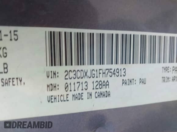 2015 Dodge Charger SXT с VIN 2C3CDXJG1FH754913, выставлен на аукционе IAAI как лот 42590383 с пробегом 225 065 миль миль и . История ставок и продаж доступна на DreamBid. Изображение 9.