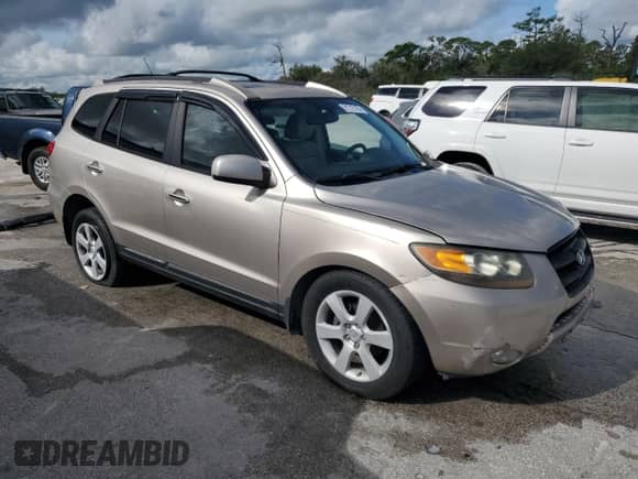 2007 Hyundai Santa Fe SE with VIN 5NMSH13E07H017759, listed as a Copart auction lot 81215155 with 88,746 mi miles and Salvage title. Bid and sale history available at DreamBid. Image 4.