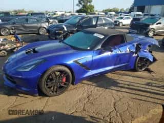 2016 Chevrolet Corvette Z51 2LT z VIN 1G1YK3D75G5116449, wystawiony jako Copart lot #71493324 z przebiegiem 67 486 mil mil oraz Czysty tytuł • Clean title. Historia ofert i sprzedaży dostępna na DreamBid. Obrazek 1.