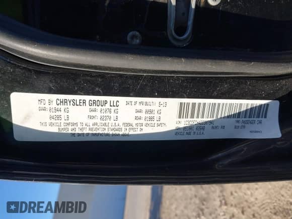 2013 Dodge Dart Limited with VIN 1C3CDFCH4DD307941, listed as a IAAI auction lot 43485203 with 186,200 mi miles and . Bid and sale history available at DreamBid. Image 9.