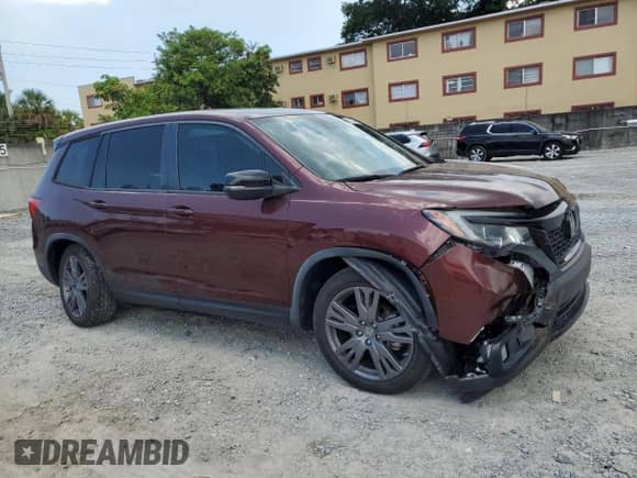 2020 Honda Passport EX-L with VIN 5FNYF7H56LB001847, listed as a Copart auction lot 58233975 with 18,121 mi miles and Salvage title. Bid and sale history available at DreamBid. Image 4.