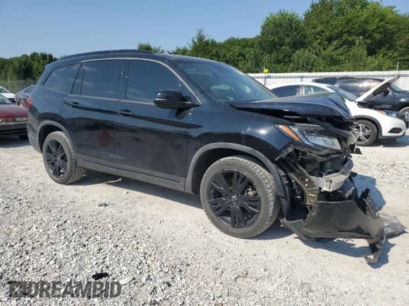 2021 Honda Pilot Black Edition with VIN 5FNYF6H75MB062202, listed as a Copart auction lot 67997935 with 78,797 mi miles and Salvage title. Bid and sale history available at DreamBid. Image 4.