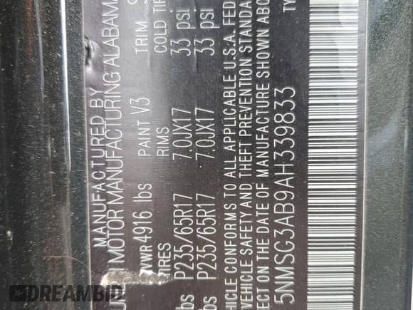 2010 Hyundai Santa Fe GLS z VIN 5NMSG3AB9AH339833, wystawiony jako Copart lot #69039345 z przebiegiem 67 036 mil mil oraz Szkoda całkowita • Salvage title. Historia ofert i sprzedaży dostępna na DreamBid. Obrazek 13.