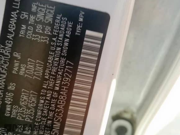 2010 Hyundai Santa Fe GLS z VIN 5NMSG3AB8AH392717, wystawiony jako Copart lot #81711175 z przebiegiem 171 345 mil mil oraz Szkoda całkowita • Salvage title. Historia ofert i sprzedaży dostępna na DreamBid. Obrazek 12.