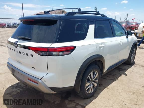 2023 Nissan Pathfinder SL with VIN 5N1DR3CA4PC263321, listed as a IAAI auction lot 42780537 with 44,612 mi miles and . Bid and sale history available at DreamBid. Image 4.