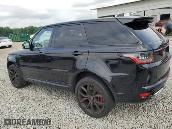 2021 Land Rover Range Rover Sport SVR with VIN SALWZ2REXMA761797, listed as a Copart auction lot 60211175 with 19,422 mi miles and Salvage title. Bid and sale history available at DreamBid. Image 2.
