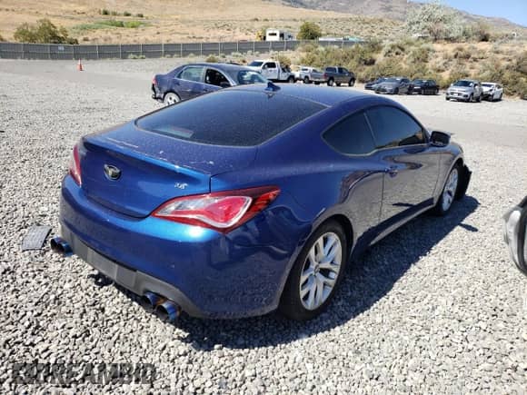 2016 Hyundai Genesis Coupe 3.8L Base with VIN KMHHT6KJ9GU134250, listed as a Copart auction lot 66536155 with 65,970 mi miles and Salvage title. Bid and sale history available at DreamBid. Image 3.