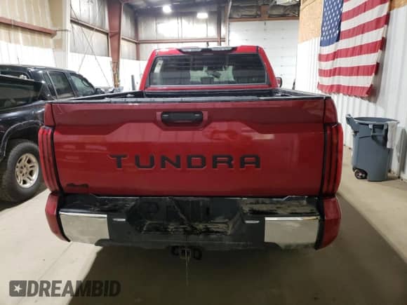 2025 Toyota Tundra SR5 with VIN 5TFLA5EC2SX038074, listed as a Copart auction lot 70862645 with Not provided miles and Salvage title. Bid and sale history available at DreamBid. Image 6.