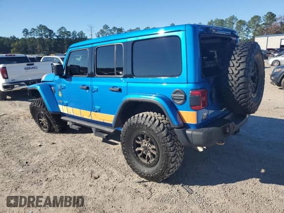 2022 Jeep Wrangler Unlimited Rubicon 392 with VIN 1C4JJXSJ2NW214895, listed as a Copart auction lot 81506854 with 21,471 mi miles and Salvage title. Bid and sale history available at DreamBid. Image 2.