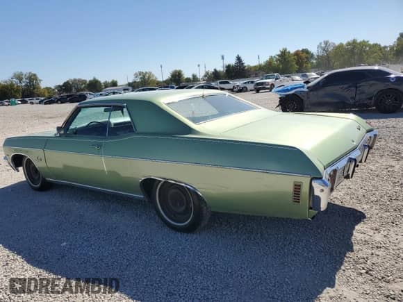 1970 Chevrolet Impala z VIN 164370S208462, wystawiony jako Copart lot #81986685 z przebiegiem 97 735 mil mil oraz Szkoda całkowita • Salvage title. Historia ofert i sprzedaży dostępna na DreamBid. Obrazek 2.
