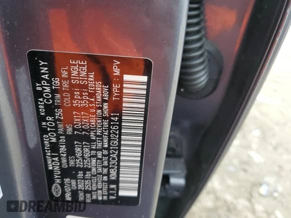 2016 Hyundai Tucson Sport z VIN KM8J3CA21GU226141, wystawiony jako Copart lot #85365475 z przebiegiem 166 224 mil mil oraz Czysty tytuł • Clean title. Historia ofert i sprzedaży dostępna na DreamBid. Obrazek 13.