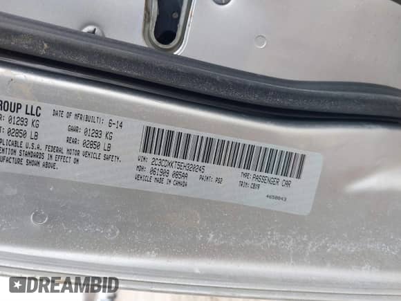 2014 Dodge Charger Police с VIN 2C3CDXKT5EH320245, выставлен на аукционе IAAI как лот 41508426 с пробегом 131 606 миль миль и . История ставок и продаж доступна на DreamBid. Изображение 9.