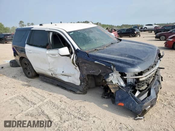 2023 Chevrolet Tahoe with VIN 1GBSCLED2PR176720, listed as a Copart auction lot 57604505 with 22,441 mi miles and Salvage title. Bid and sale history available at DreamBid. Image 4.