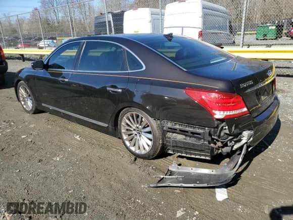 2014 Hyundai Equus Signature z VIN KMHGH4JH9EU083832, wystawiony jako Copart lot #50416535 z przebiegiem 92 508 mil mil oraz Szkoda całkowita • Salvage title. Historia ofert i sprzedaży dostępna na DreamBid. Obrazek 2.