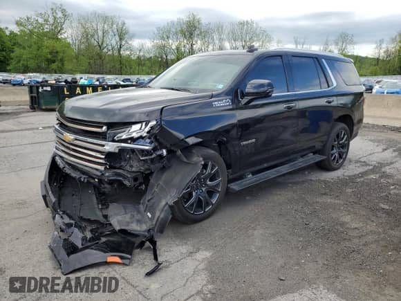 2023 Chevrolet Tahoe High Country с VIN 1GNSKTKL0PR322033, выставлен на аукционе Copart как лот 55501225 с пробегом Не указан миль и Списание • Salvage title. История ставок и продаж доступна на DreamBid. Изображение 1.