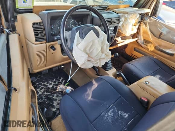 1997 Jeep Wrangler Sport with VIN 1J4FY19S0VP430844, listed as a Copart auction lot 65827275 with 91,868 mi miles and Salvage title. Bid and sale history available at DreamBid. Image 8.