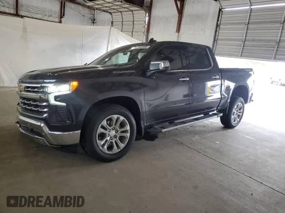 2023 Chevrolet Silverado 1500 LTZ with VIN 2GCUDGED6P1118093, listed as a Copart auction lot 71423395 with 34,782 mi miles and Salvage title. Bid and sale history available at DreamBid. Image 1.