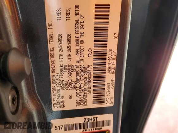 2024 Toyota Tundra Limited Hybrid with VIN 5TFWC5DB8RX049171, listed as a Copart auction lot 76980444 with 14,311 mi miles and Salvage title. Bid and sale history available at DreamBid. Image 13.