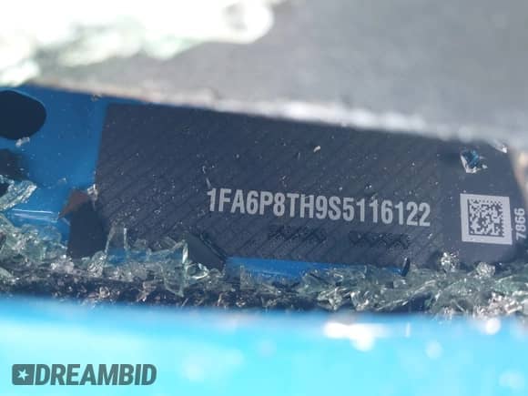 2025 Ford Mustang EcoBoost with VIN 1FA6P8TH9S5116122, listed as a IAAI auction lot 42446638 with Not provided miles and . Bid and sale history available at DreamBid. Image 9.